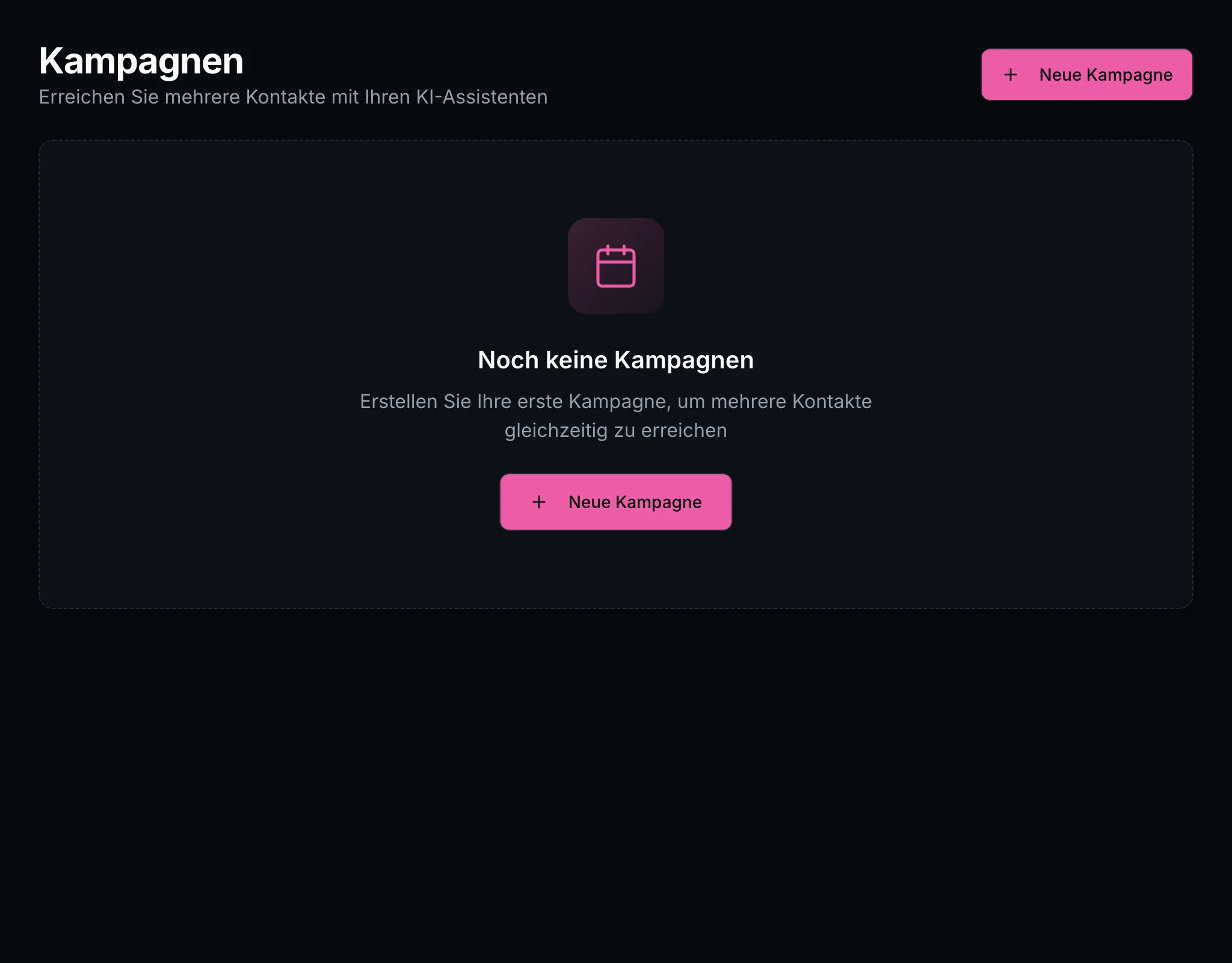 Kampagnenverwaltung mit Kontaktlisten und Zeitplanung