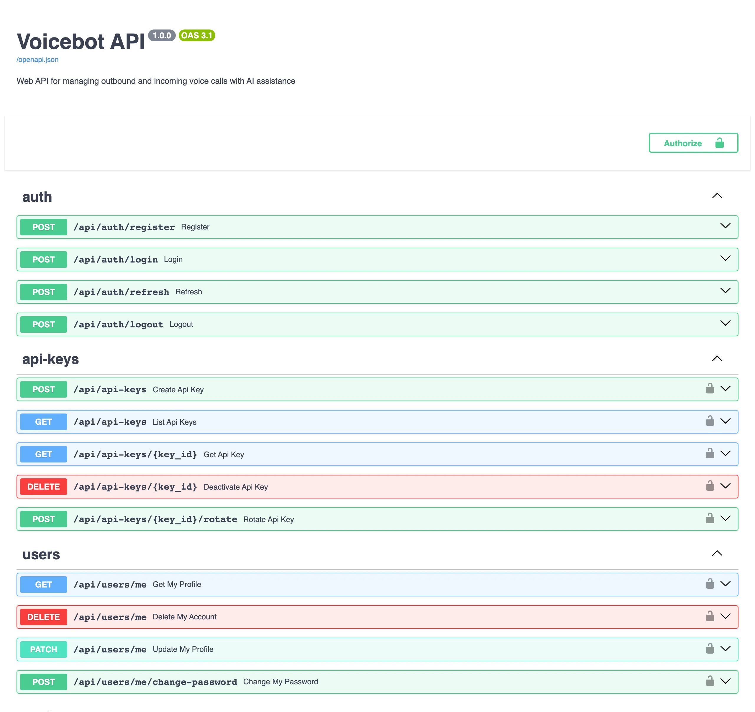 Interaktive API-Dokumentation mit Endpunktreferenz
